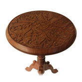 Wooden Folding Stool Table, Home Decoration 12.0 x 12.0 x 18.0 Inches - Decorlay